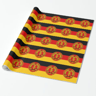 東ドイツ- Flaggeのder DDR (GDR)の旗- NVA ラッピングペーパー