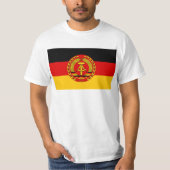 東ドイツ- Flaggeのder DDR (GDR)の旗- NVA Tシャツ (正面)
