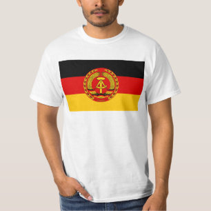 東ドイツ- Flaggeのder DDR (GDR)の旗- NVA Tシャツ
