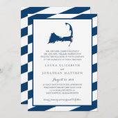 東ハーウィッチ海軍ブルーケープコッドの地図 | 結婚s 招待状 (正面/裏面)