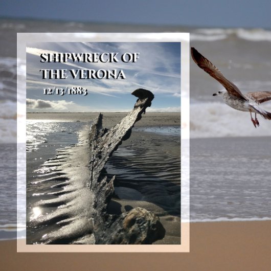 東フリシア島ヴェローナ・スピーケロッグ島の難破船 ポストカード