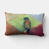 東ブルーバードダイヤモンドカラフル-装飾用クッション ランバークッション (裏面)