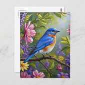 東ブルーバードフラワー ポストカード (正面/裏面)