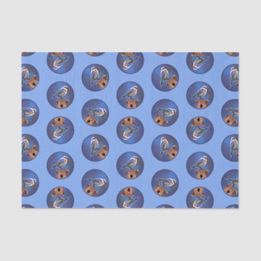 東ブルーバードメ絵を描スのオリジナルバードアート 薄葉紙 (正面)