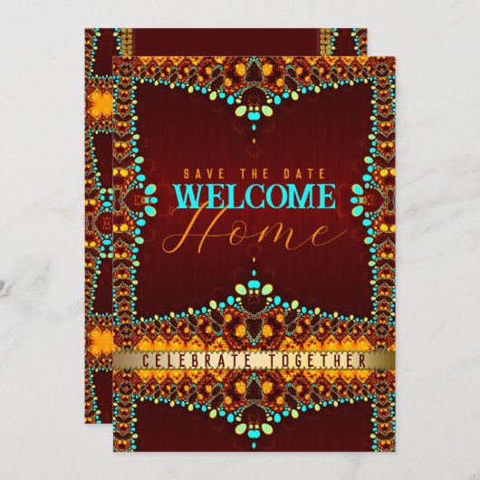 東ボヘミアの歓迎ホームパーティー 招待状 (正面/裏面)