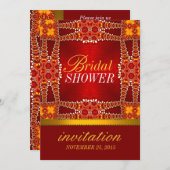 東ボヘ王室のミアンブライダルシャワーパーティー招待状 招待状 (正面/裏面)