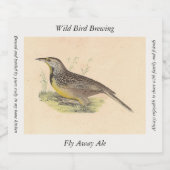 東メドウラーク(チョウセンアサガオ) NY鳥 ビールラベル (シングルラベル)
