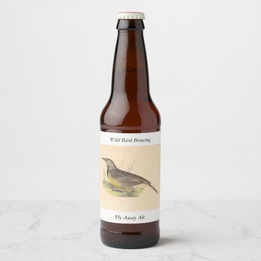 東メドウラーク(チョウセンアサガオ) NY鳥 ビールラベル (正面)