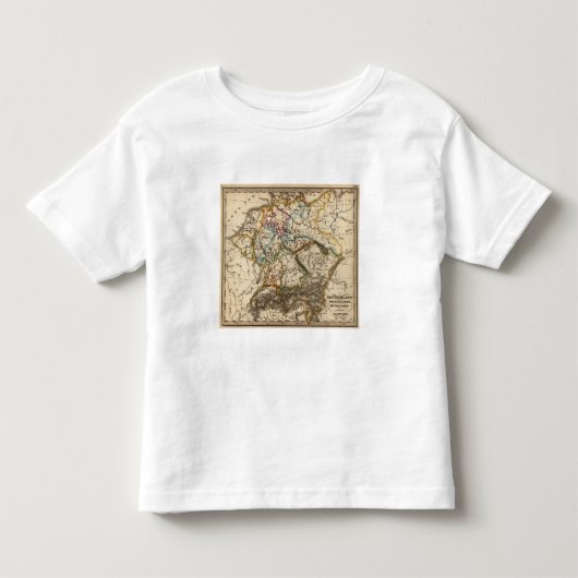 東ヨーロッパの地図 トドラーTシャツ (正面)