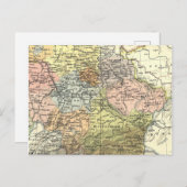 東ヨーロッパアンティークの地図 ポストカード (正面/裏面)