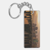 東上の嵐の空の間の夕焼け キーホルダー (正面左)