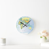 東世界地図時計 ラウンド壁時計 (ホーム)