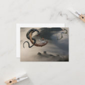 東中国のドラゴン飛んでいるボートタイガー カード (正面/裏面インサイチュ)