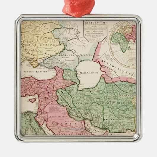 東中間のEastPanoramic MapMiddle メタルオーナメント (正面)