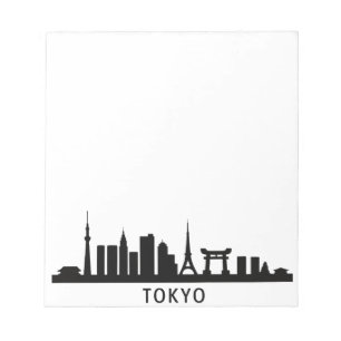 東京のスカイライン・シルエット 日本の都市景観トラベルデザイン ノートパッド