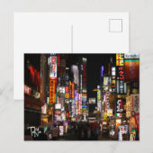 東京のネオンの夜 ポストカード (正面/裏面)