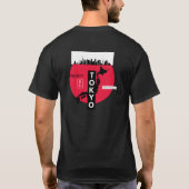 東京のビー玉 – ネオンの夢の街 Tシャツ (裏面)
