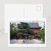 東京の増上寺での七夕の準備 ポストカード (正面/裏面)