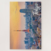 東京の夕日 ジグソーパズル (縦)