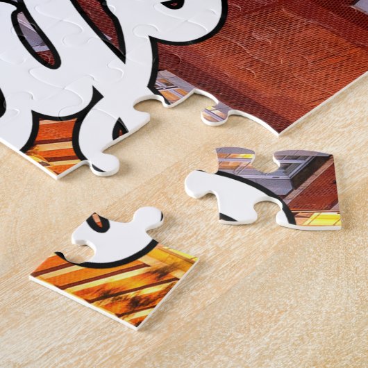 東京の夕日 ジグソーパズル (側面)