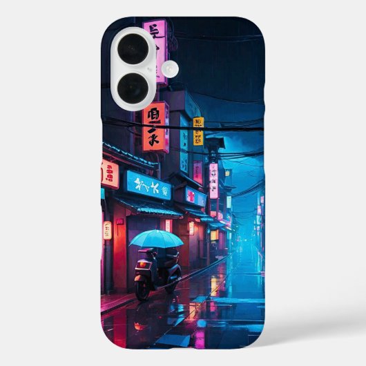 東京の夜の街並みLoFiアート Case-Mate iPhoneケース (裏面)