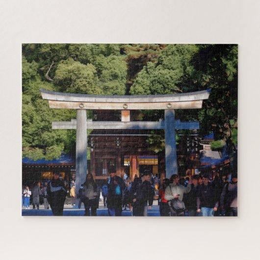 東京の寺院 ジグソーパズル (横)