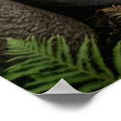 東京の屋上庭園の夕日 ポスター (角)