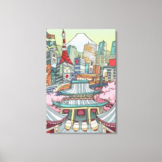 東京の景色 キャンバスプリント (正面)