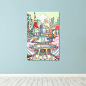 東京の景色 キャンバスプリント (インサイチュ (ウッドフロア))