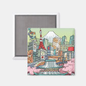 東京の景色 マグネット (正面/裏面)