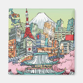 東京の景色 マグネット (正面)