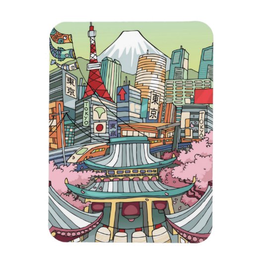 東京の景色 マグネット (縦)
