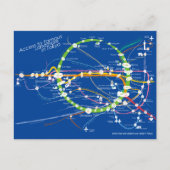 東京の有名ランドマークへのアクセスrev2 blueback P ポストカード (正面)