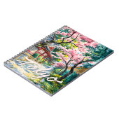 東京の桜の水彩画 トラディショナルジャパン ノートブック (左側)