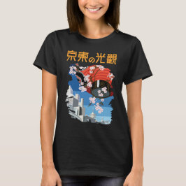 東京の桜 ピンク トラベルTシャツ Tシャツ