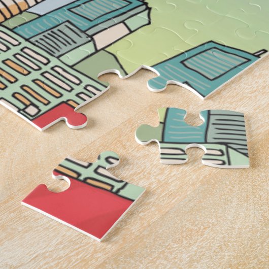 東京の眺め ジグソーパズル (側面)