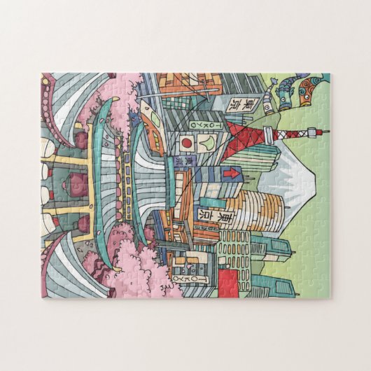 東京の眺め ジグソーパズル (横)