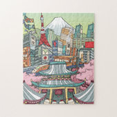 東京の眺め ジグソーパズル (縦)