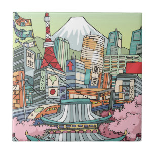 東京の眺め タイル