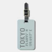 東京の緯度経度 ラゲッジタグ (正面縦)