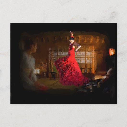 東京の茶屋に火が点く ポストカード (正面)