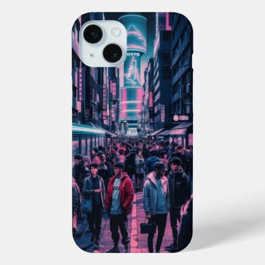 東京の街の夜の世界 Case-Mate iPhoneケース (裏面)