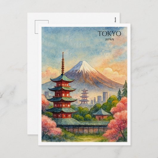 東京の街並みお土産 シーズンポストカード (正面/裏面)