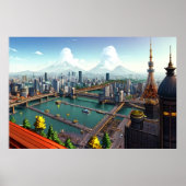 東京の見た目を見る | AIアートポスター ポスター (正面)