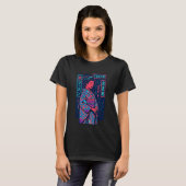 東京の輝き ネオン街の芸者 Tシャツ (正面フル)