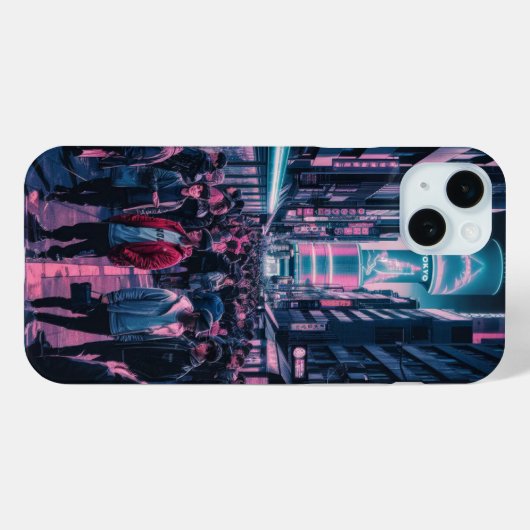 東京の通りのナイトライフ Case-Mate iPhoneケース (裏面 (横))