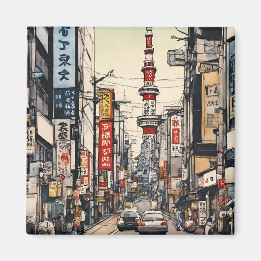 東京はがき(2) マグネット (正面)