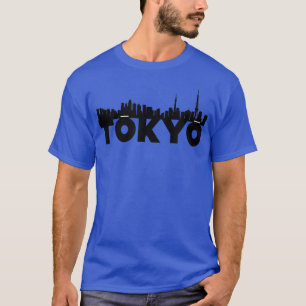 東京アジアシティスカイラインシルエットアウトラインS Tシャツ