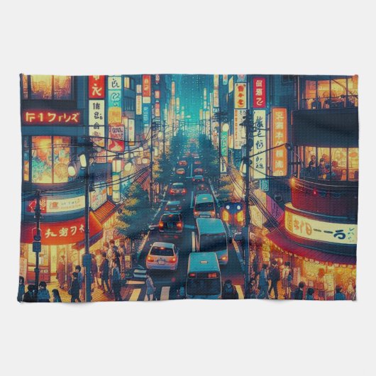 東京イン・モーション キッチンタオル (横)