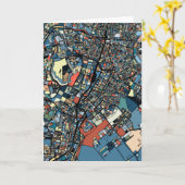 東京カラフルな地図 カード (黄色い花)